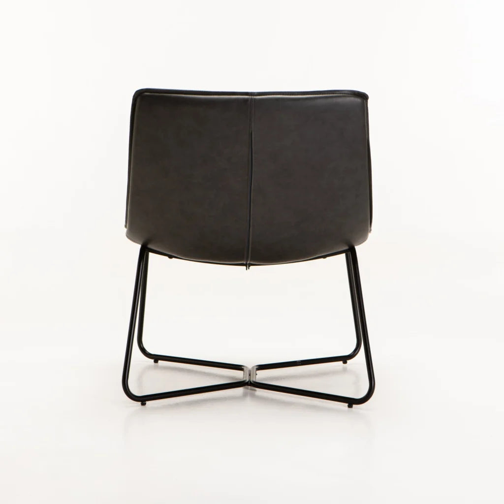Armriti Leather Chair - Dark Grey