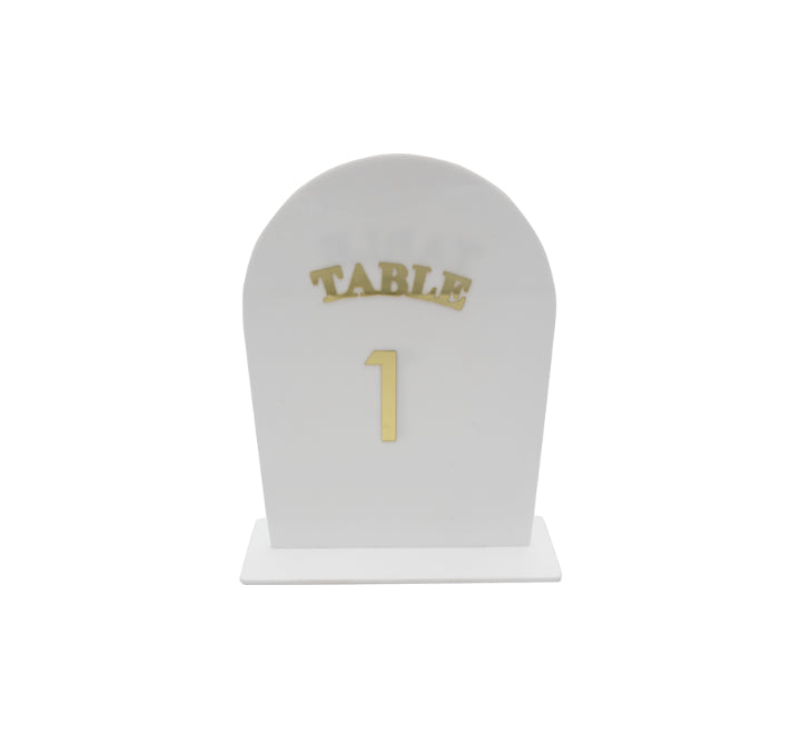 Table Numbers White 1-20