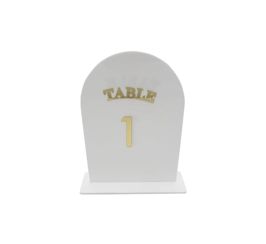 Table Numbers White 1-20