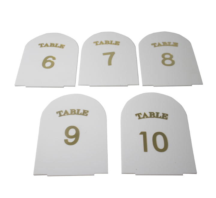 Table Numbers White 1-20