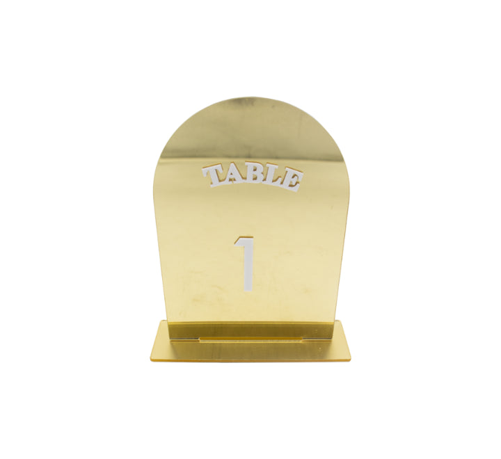 Table Numbers Gold 1-20