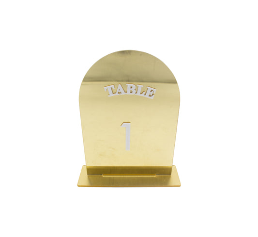 Table Numbers Gold 1-20