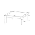 Luna 80x80cm Stone Top Outdoor Coffee Table