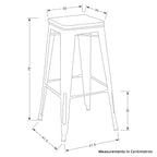 Wageng Barstool With Wood - White