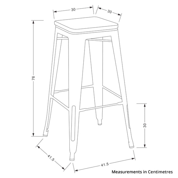 Wageng Barstool With Wood - White