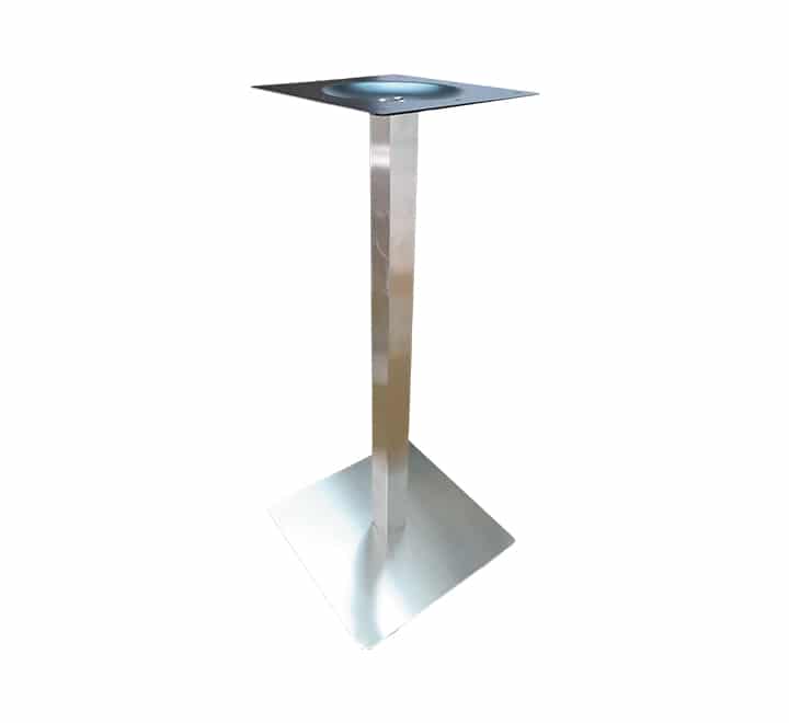 Square Cocktail Table Base Brushed Steel