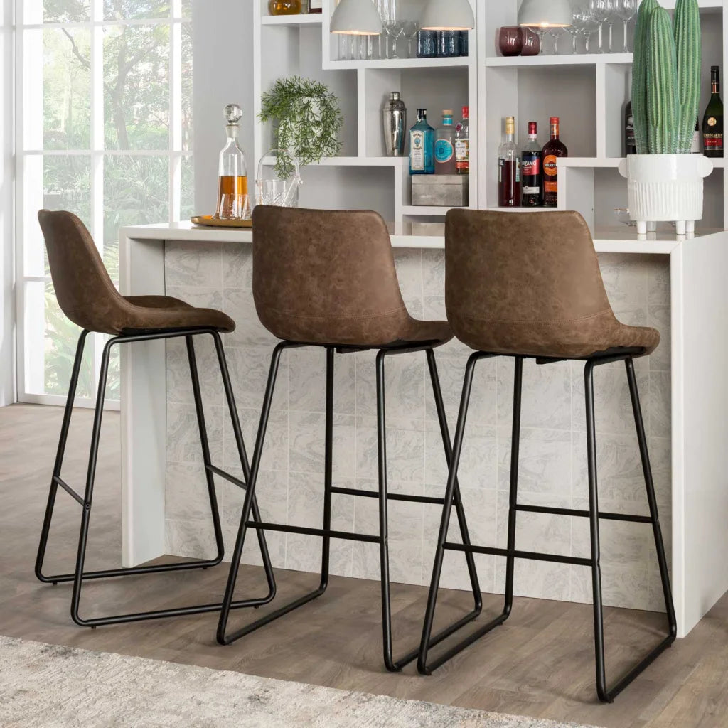 Bernini Barstool - Brown