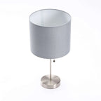 Brody Metal Base - Grey Fabric Shade