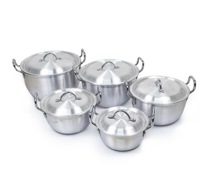 10pc Silver Pot Set