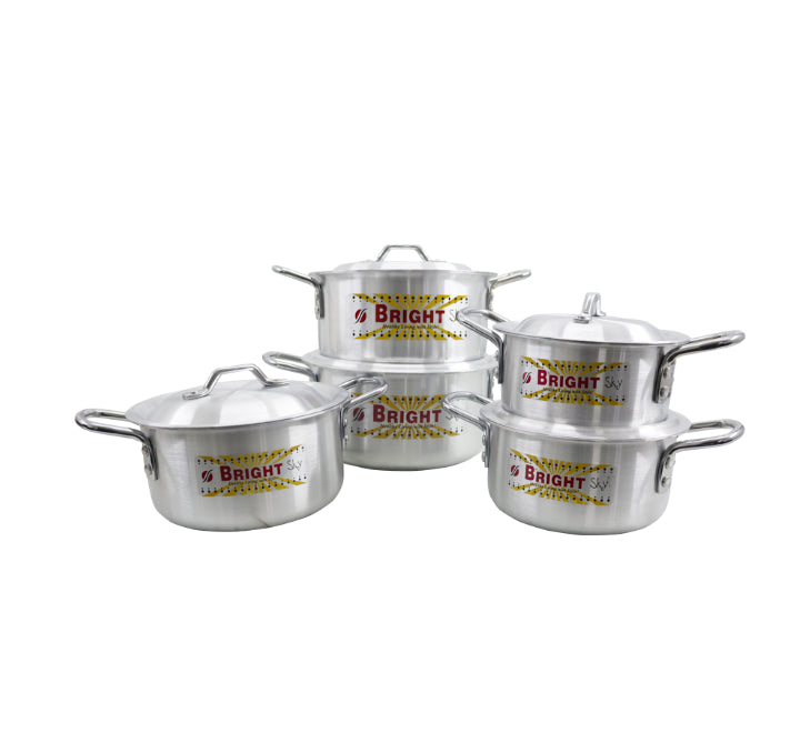 10pc Aluminium Pot Set