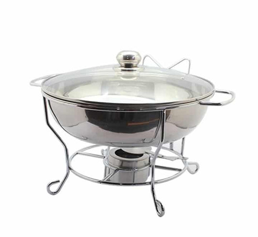 Round Chafing Dish with Glass Lid