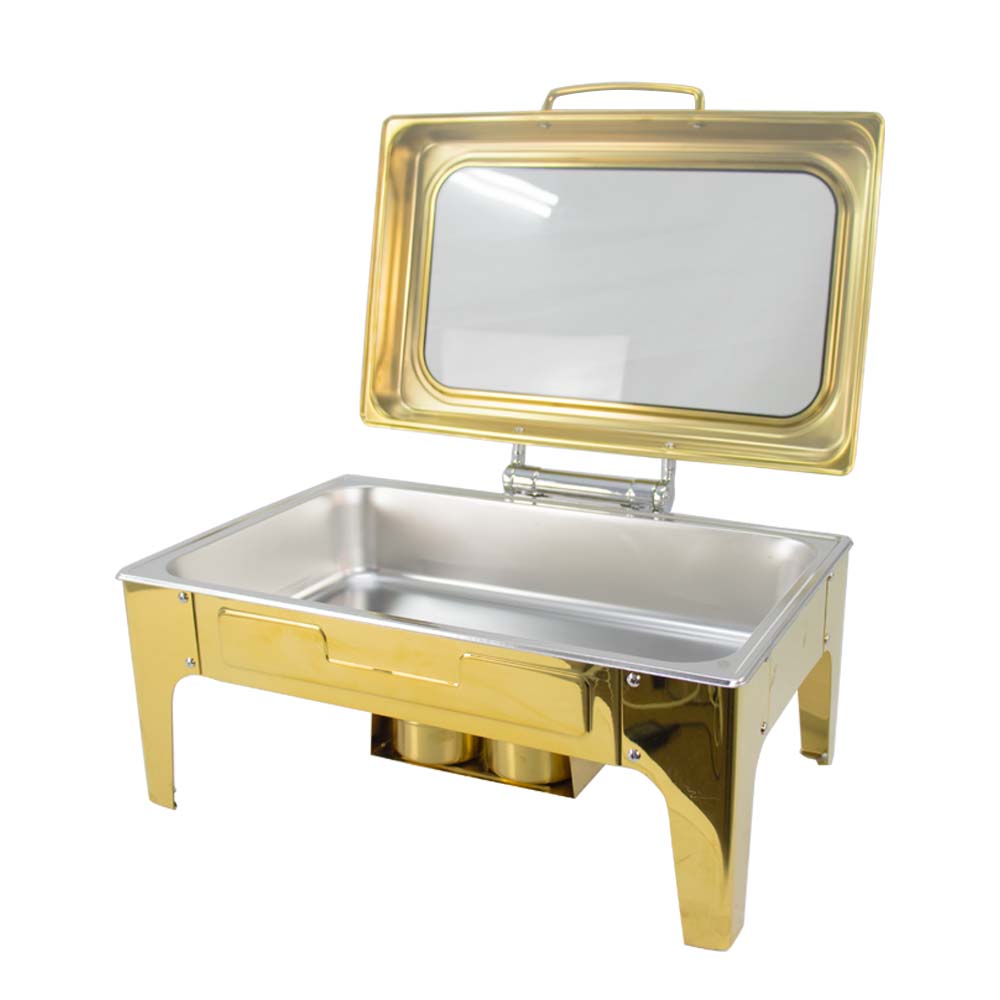 Rectangular Glass Top Chafing Dish