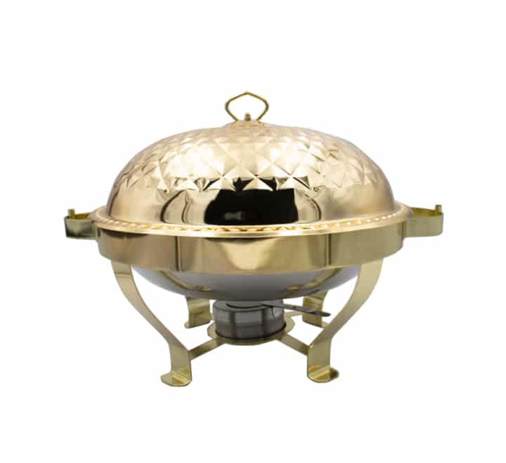 Gold Chafing Dish Diamond Pattern 8L
