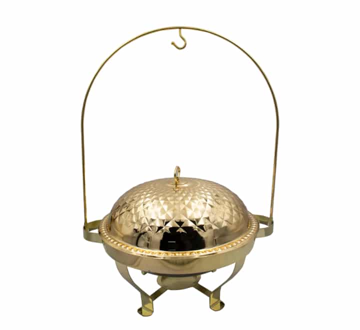 Gold Chafing Dish Diamond Pattern 8L