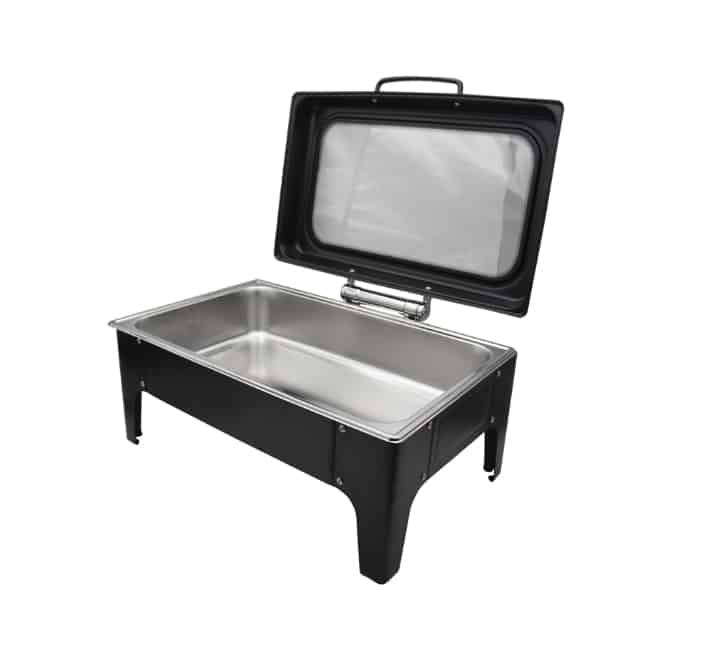 Rectangular Black Chafing Dish Top Window