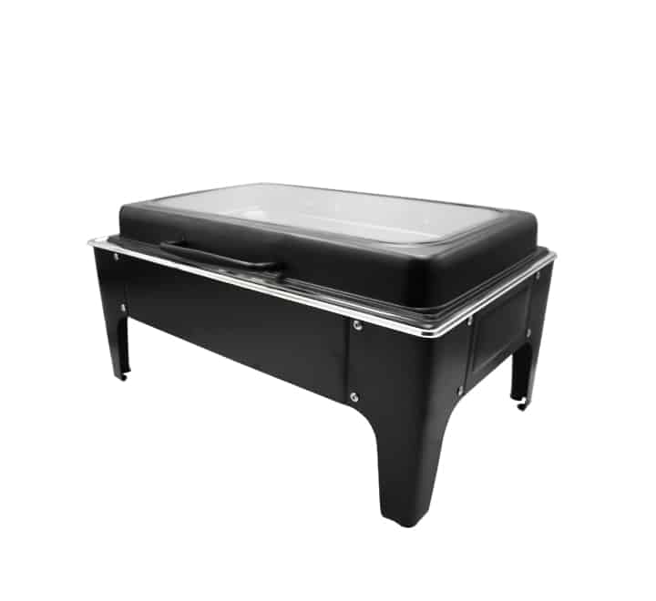 Rectangular Black Chafing Dish Top Window