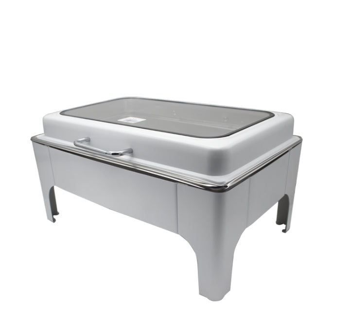 White Rectangular Chafing Dish Top Window