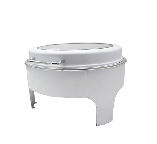 White Round Chafing Dish Top Window