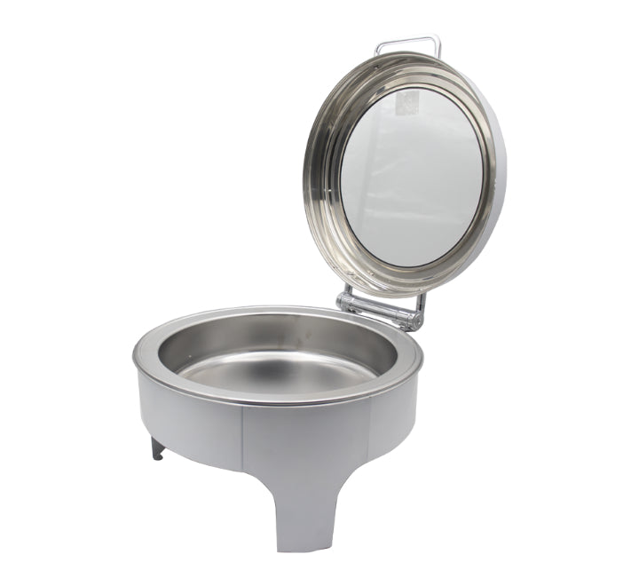 White Round Chafing Dish Top Window