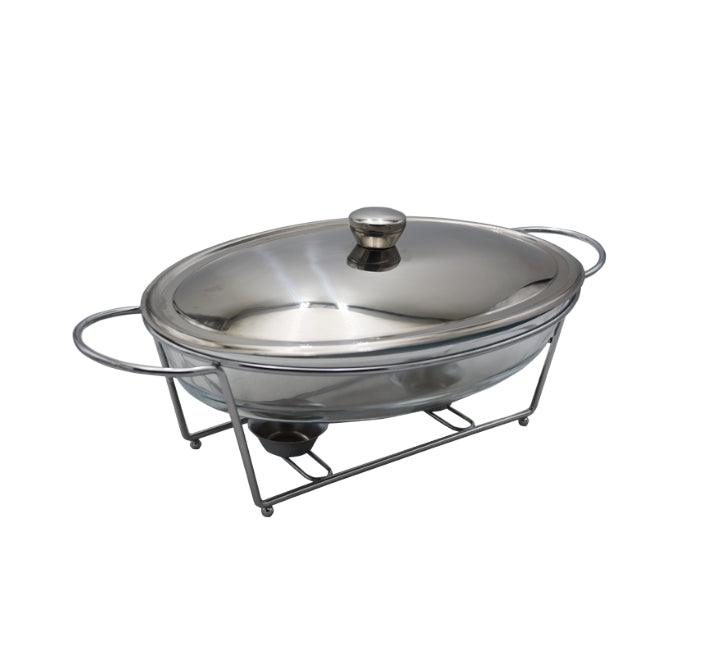 Oval Glass Chafing Dish 3L