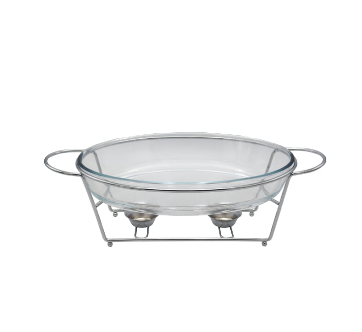 Oval Glass Chafing Dish 3L