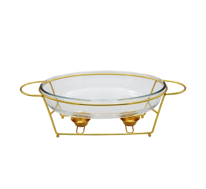 Oval Glass Chafing Dish 3L