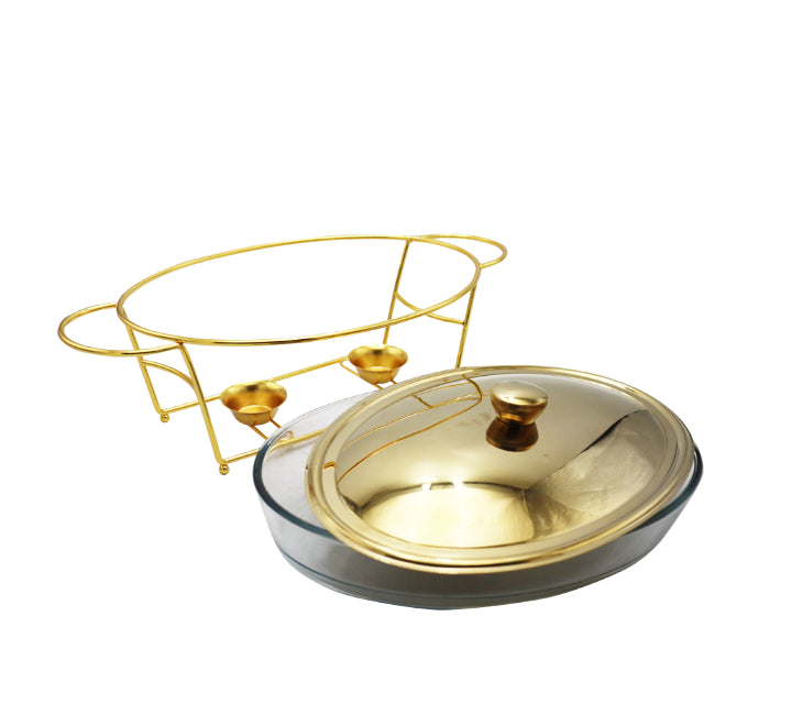 Oval Glass Chafing Dish 3L