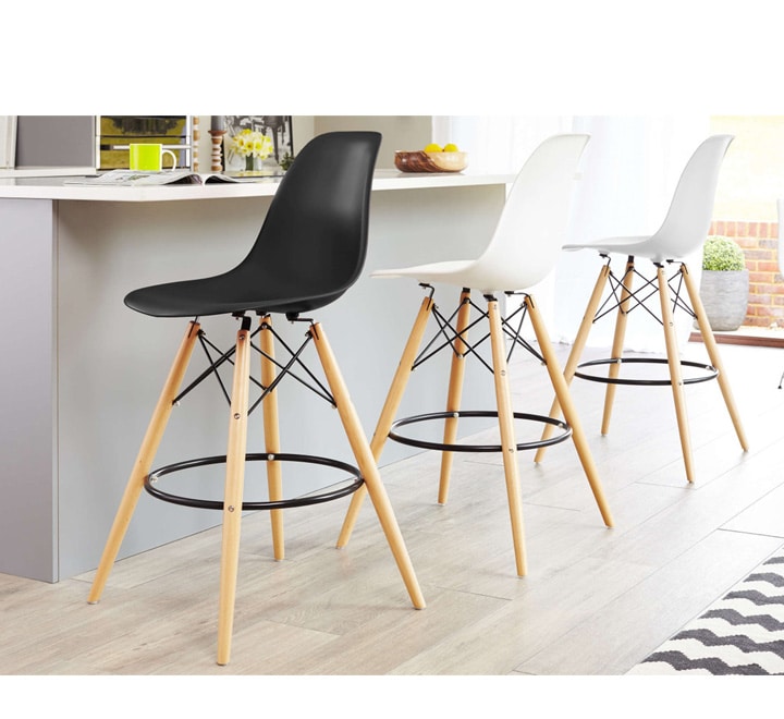 Replica Eames Bar Chair - Black
