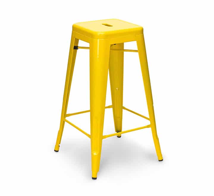 Replica Tolix Bar Chair Without Backrest - Yellow