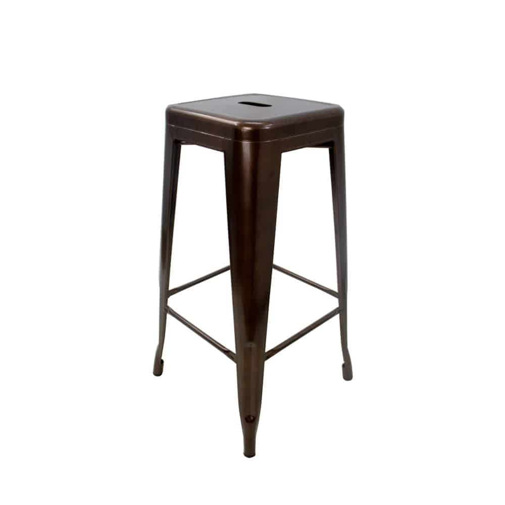 Tolix Bar Chair Brush Finish Without Back - Copper