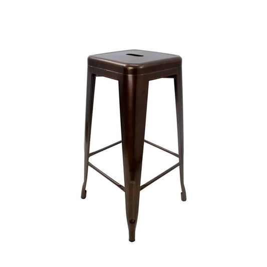 Tolix Bar Chair Brush Finish Without Back - Copper