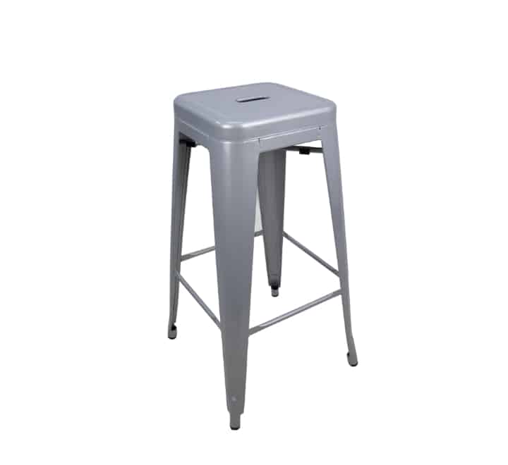 Replica Tolix Bar Chair Without Backrest - Silver