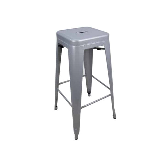 Replica Tolix Bar Chair Without Backrest - Silver