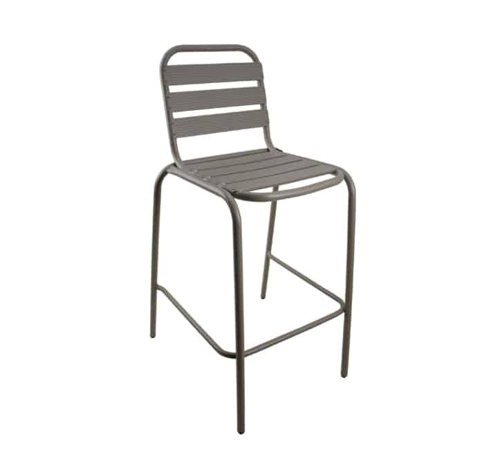 Metal Bar Chair No Arms - Cappuccino