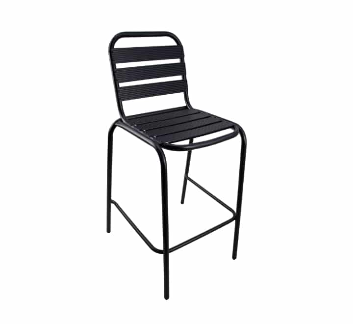 Metal Bar Chair No Arms - Black
