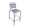 Metal Bar Chair No Arms - Silver Grey