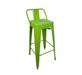 Replica Low Back Tolix Bar Stool - Lime Green