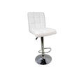 PU Leather Bar Stool Blocks Design - White