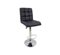 PU Leather Bar Stool Blocks Design - Black