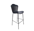 Plastic Bar Stool Metal Legs - Black