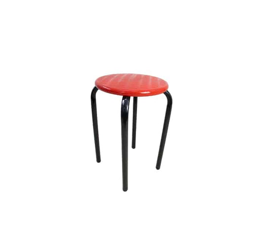Kitchen Stool Black Frame - Red