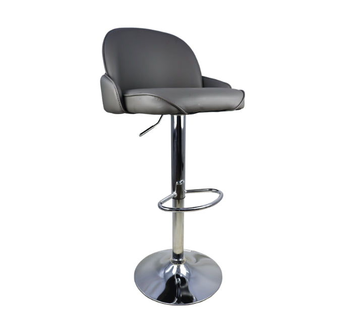 Bar Stool in PU Leather - Grey