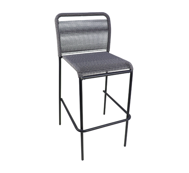 Cina Heathered Gray Counter Stool - Black