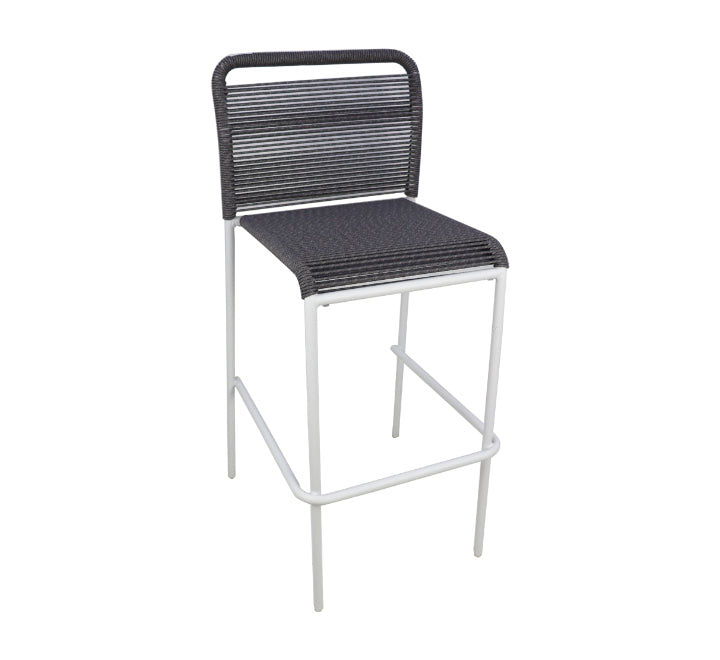 Cina Heathered Gray Counter Stool - White