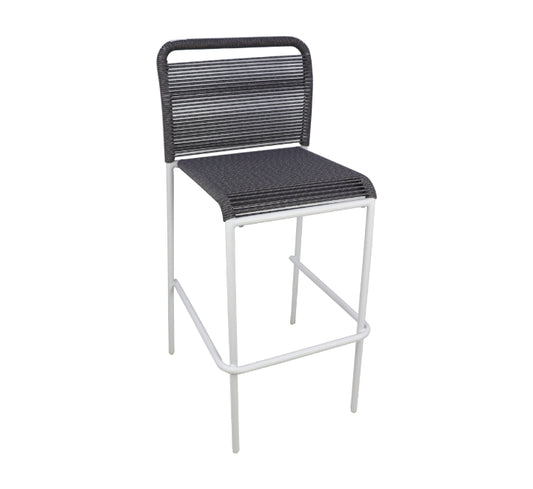 Cina Heathered Gray Counter Stool - White