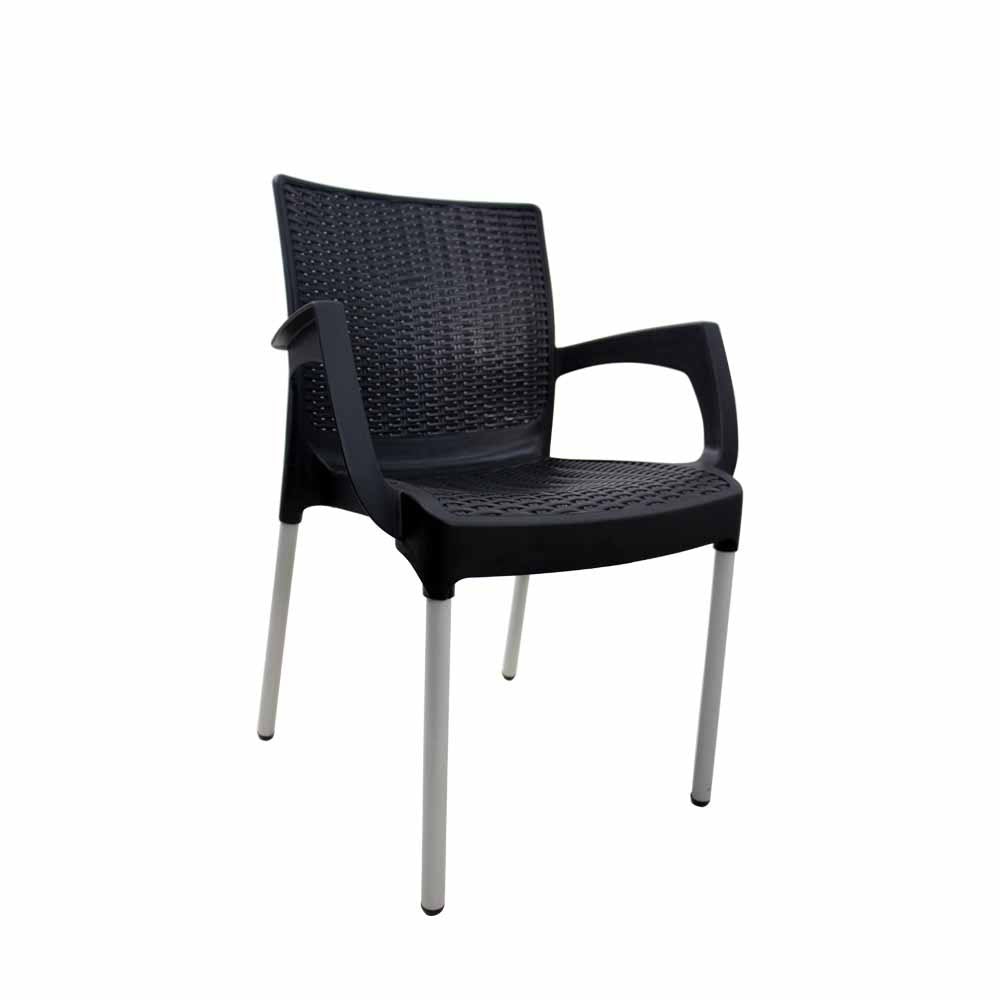 Monaco Rattan Chair Black