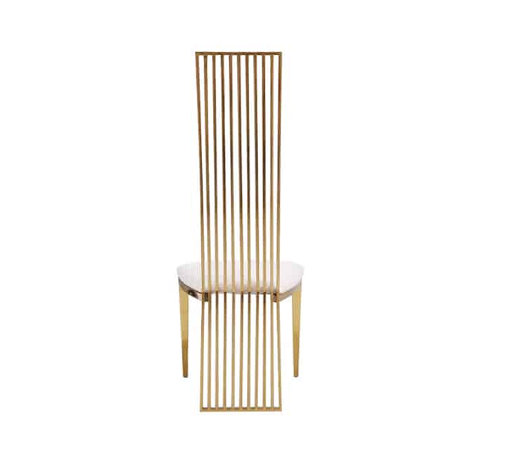 Gold Dining Chair With Steel Back