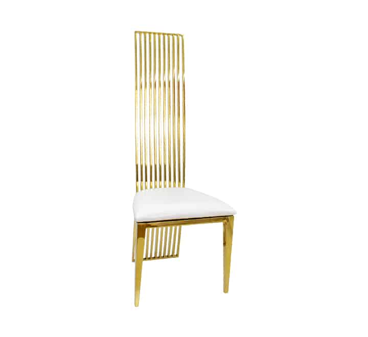 Gold Dining Chair With Steel Back