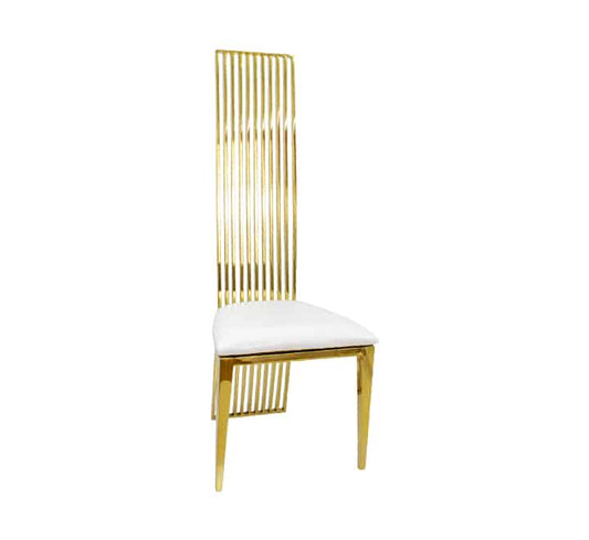 Gold Dining Chair With Steel Back