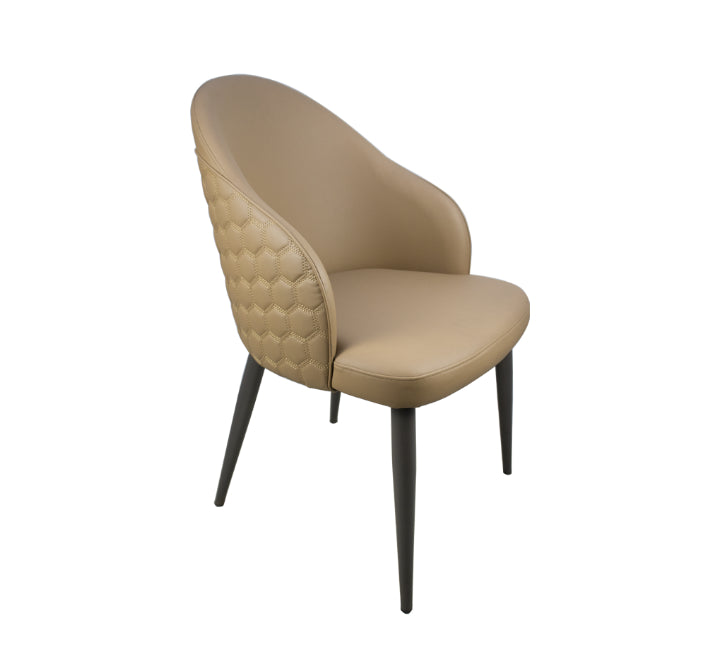 Zilo PU Leather Dining Chair Tan Oxide